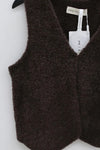 SWAYING/KNIT velvet vest SW23AW1T13 coffee